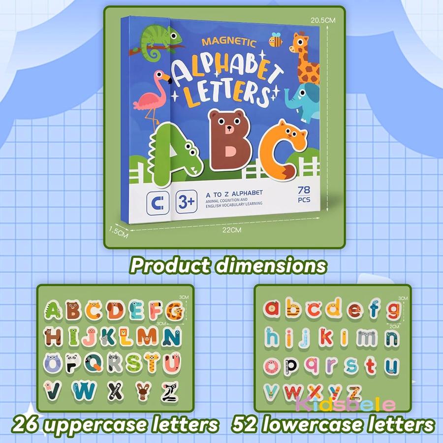 Montessori Magnetic Letter/Number Cognition Matching Game for Kids Spelling/Counting Learning Puzzle Toy Toddlers Quiet Book