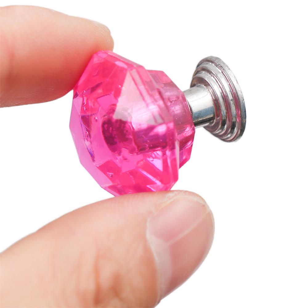 Wardrobe Cabinet Handles Diamond Shape Pull Handle Door Knobs Cupboard Pulls Crystal Glass Knobs