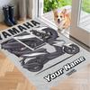 Custom Name Yamaha Racing Crystal Velvet Floor Rug Personalized Text Soft Carpet Home Decor