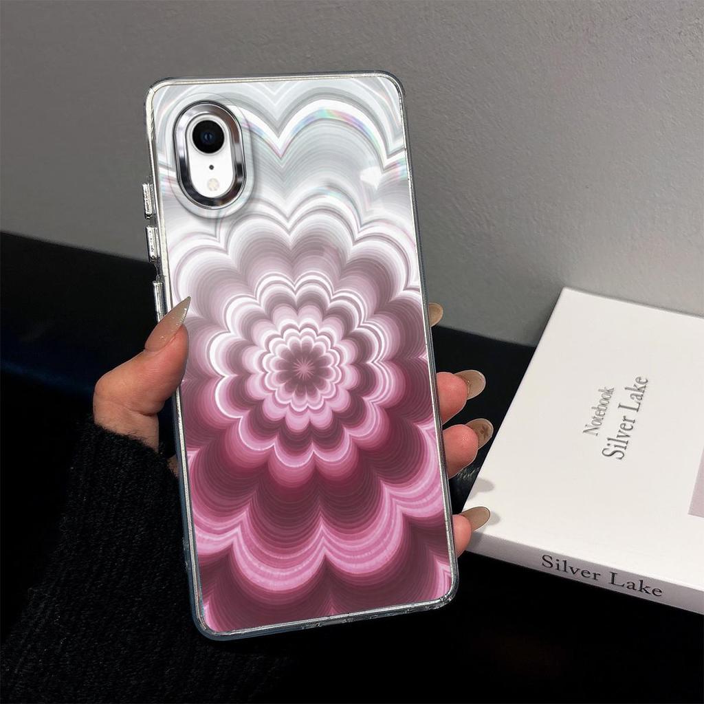 Чехол для iPhone XR Радужный Градиентный Цветочный Прозрачный Чехол, Ударопрочный Защита Объектива Камеры