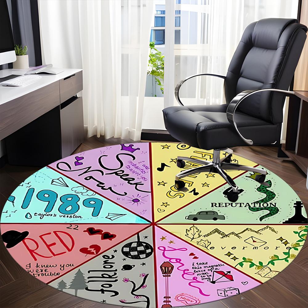 Taylor Swift Album Covers Office Round Area Rug,  Under Office Chairs Bedroom Living Room Home Decor a0908185