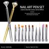 Новый профессиональный набор кистей для ногтей, маникюрная УФ-гель-кисть, ручка, прозрачная акриловая кисть для рисования ногтей, инструменты для фототерапии