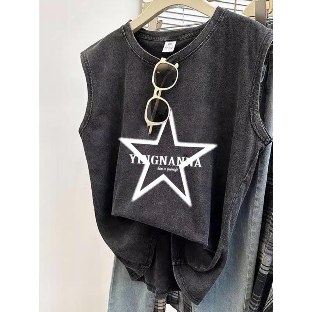 Ретро Тренд Потертая Старая Майка Жилет Женский Свободный Модный Бренд Безрукавка Одежда Pas Normal Studios Велоспорт