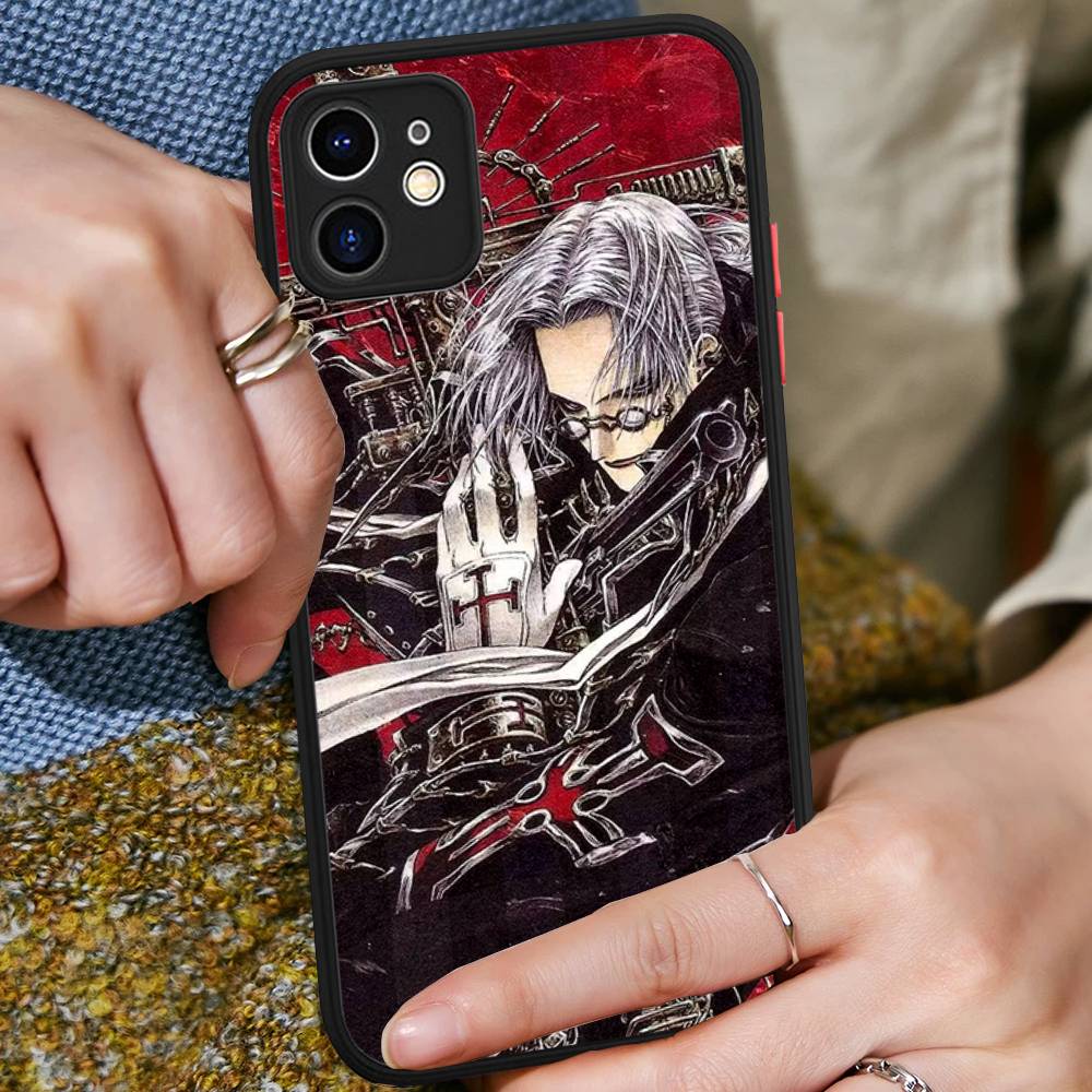 Чехол для телефона Hellsing в стиле аниме ужасов для iPhone 16 15 14 11 12 13 Pro Max Plus 12 XS Max Задняя крышка Матовый чехол