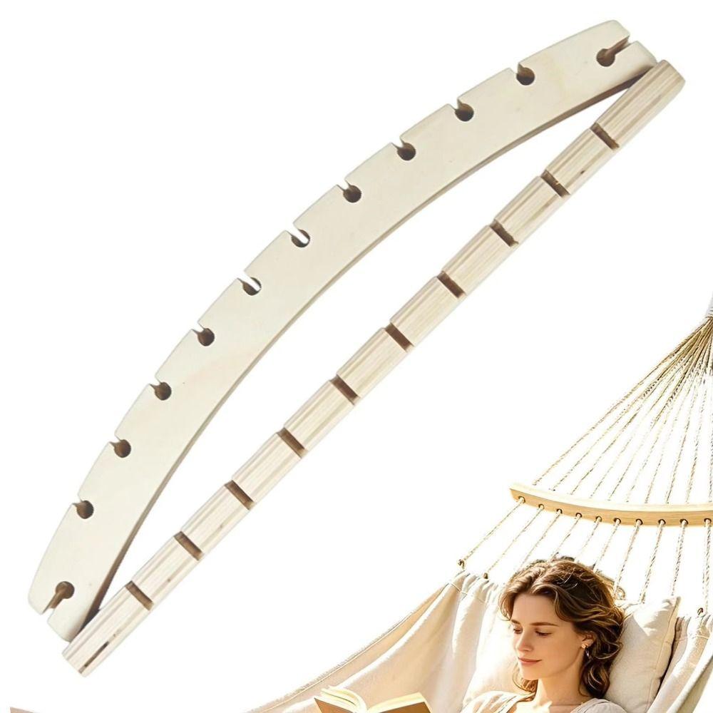 2Pcs Durable Hammock Curved Support Stick Sturdy Wooden Spreader Bars Garden Patio Backyard