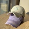 New women's baseball cap for large head sizes, soft top hat that makes the face appear smaller, with an enlarged and deepened wide brim for sun