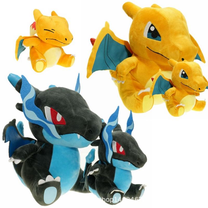 20CM Mega Charizard Plush Toys Mega Evolution X&Y Charizard Plush Doll Soft Stuffed Animals Doll Birthday Gift for Boys