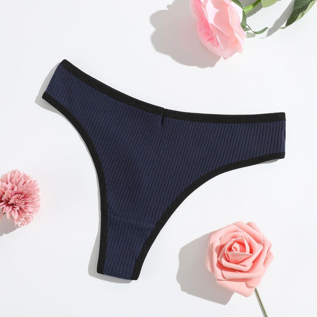 Цельнохлопковые стринги, простые женские трусики-стринги, сексуальное женское нижнее белье, однотонные базовые таньги для женщин и девочек