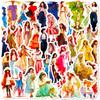 50 Soft And Fashion Girl Wear Stickers Fashion Four Seasons Wear Girl Characters Stickers