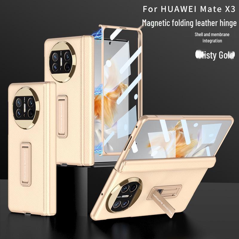 Кожаный складной чехол-подставка для Huawei Mate X3: Полное покрытие, Защита от падений