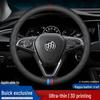Genuine Leather Steering Wheel Cover for Buick: Compatible with Excelle, Regal, Envision, Verano, GL6, GT, and GL8 Models.