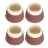 4Pcs Silicone Furniture Protectors 3.3x4x4cm NonSlip Round Chair Table Foot Covers Caps(Coffee )