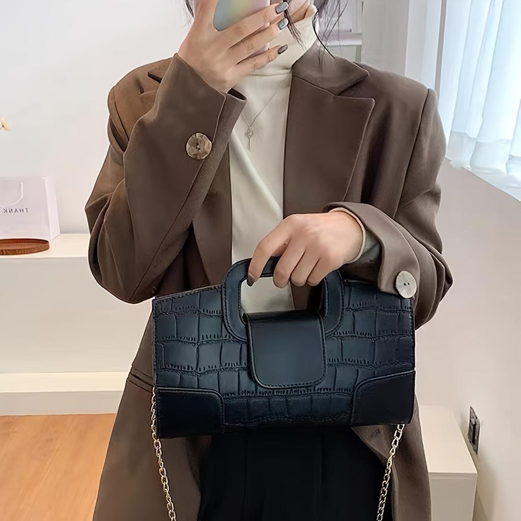 Весенне-летняя женская сумка, сумка с тиснением под крокодила, сумочка, сумка через плечо, маленькая сумка, элегантная и стильная женская сумка, вечерняя сумка