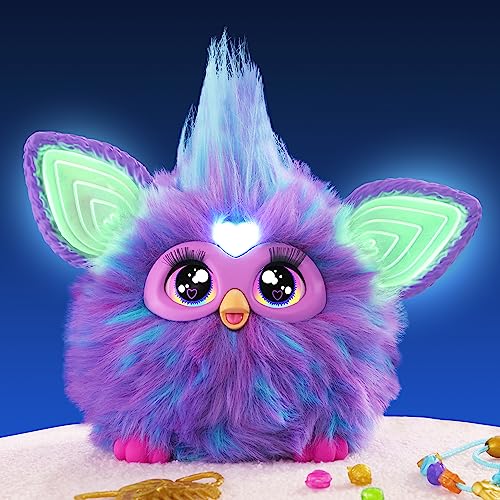 Hasbro Furby Purple Voice-Responsive Interactive Toy for Boys and Girls Ages 6+ with 15 Fashion Accessories, Animatronic, Motorized Plush Toy for Kids