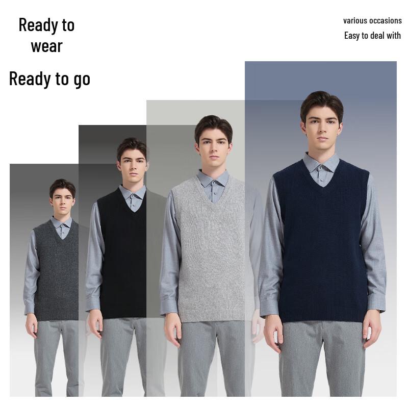 Мужской кашемировый жилет с V-образным вырезом, утолщенный