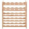 25 Bottle Wine Rack Solid Walnut Wood 63 x 25 x 73 cm