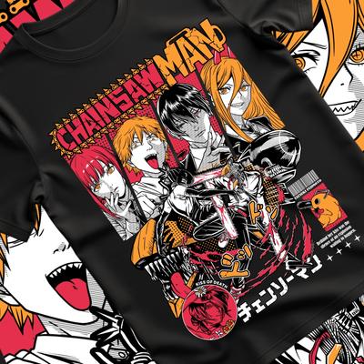Chainsaw Man Shirt, Horror Anime Tee, CSM Denji Power Shirt, Gift T-Shirt Anime