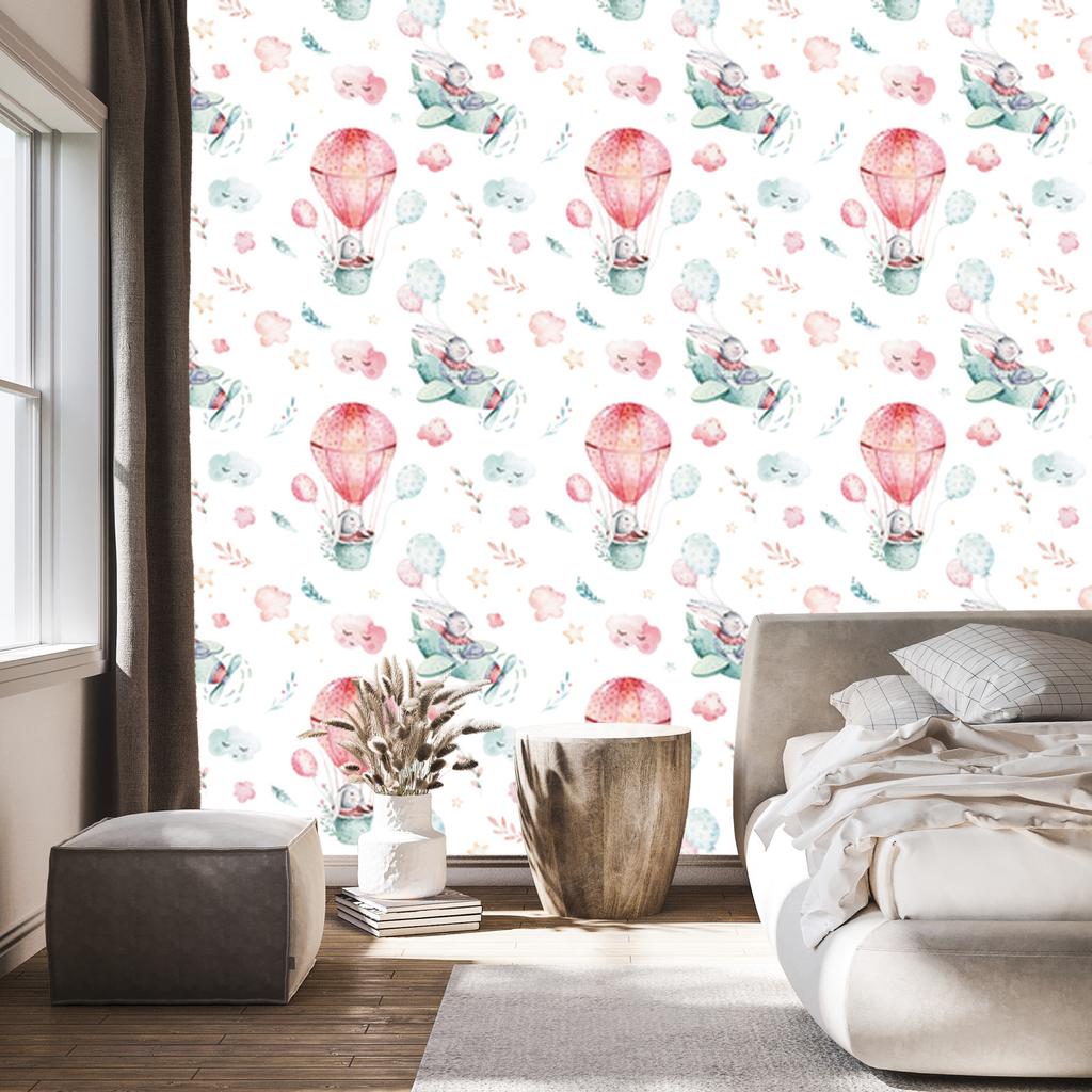 Rabbits wallpaper for living room and bedroom 50x1000