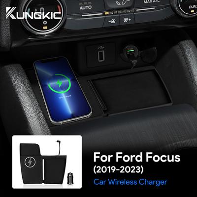 Беспроводная Быстрая Зарядка Держатель для Автомобиля Для Ford Focus 15W Зарядное Устройство для Мобильного Телефона Накладка Аксессуары