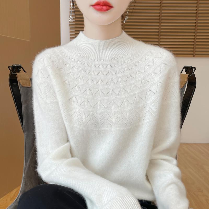 Женский кашемировый свитер Qinghe кашемир 30% кашемир 70% шерсть теплый и модный универсальный осенне-зимний