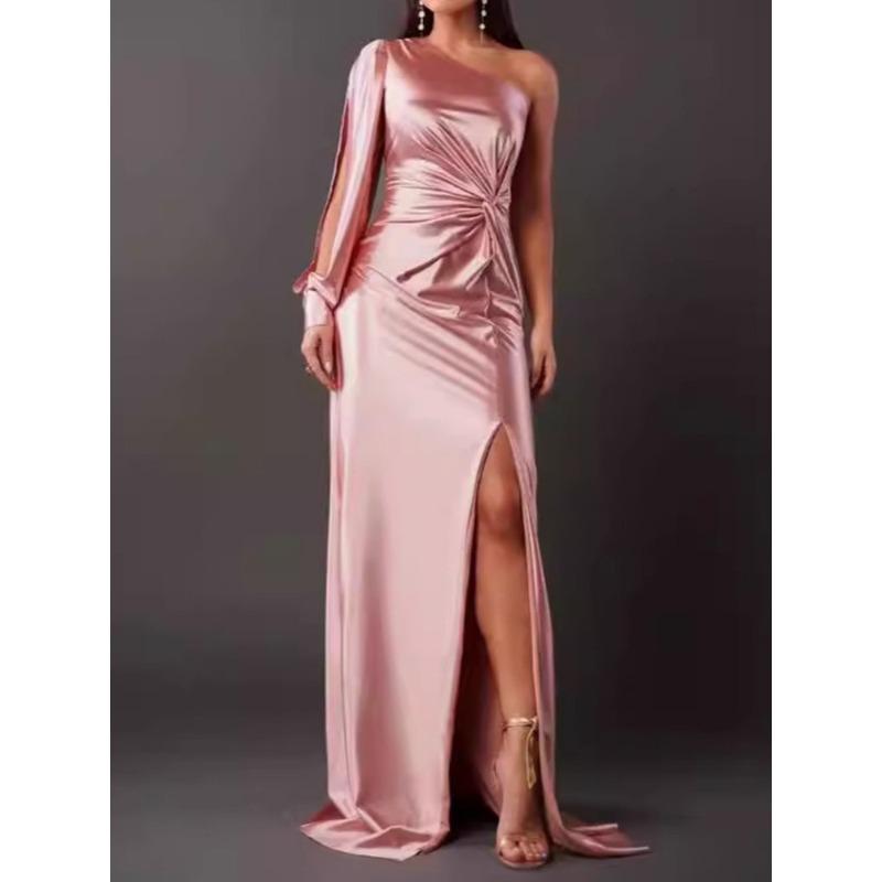 HNXC Женская мода лето весна сплошной цвет печати повседневные платья