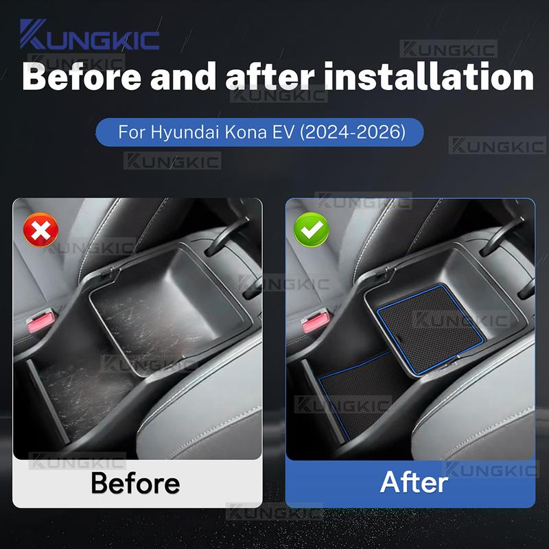 Коврик в паз двери автомобиля для Hyundai Kona SX2 EV Electric 2024 2025 2026 Противоскользящие накладки в slot двери Автоаксессуары для Kona SX2 EV