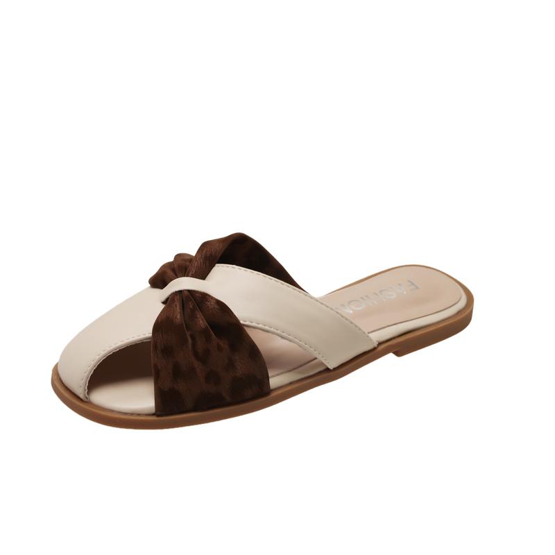 Aphixta Женские балетки со слайдами, милый бант, слипоны, уличные тапочки для женщин, летняя пляжная обувь 2025, трендовая обувь, Sandalias De Mujer