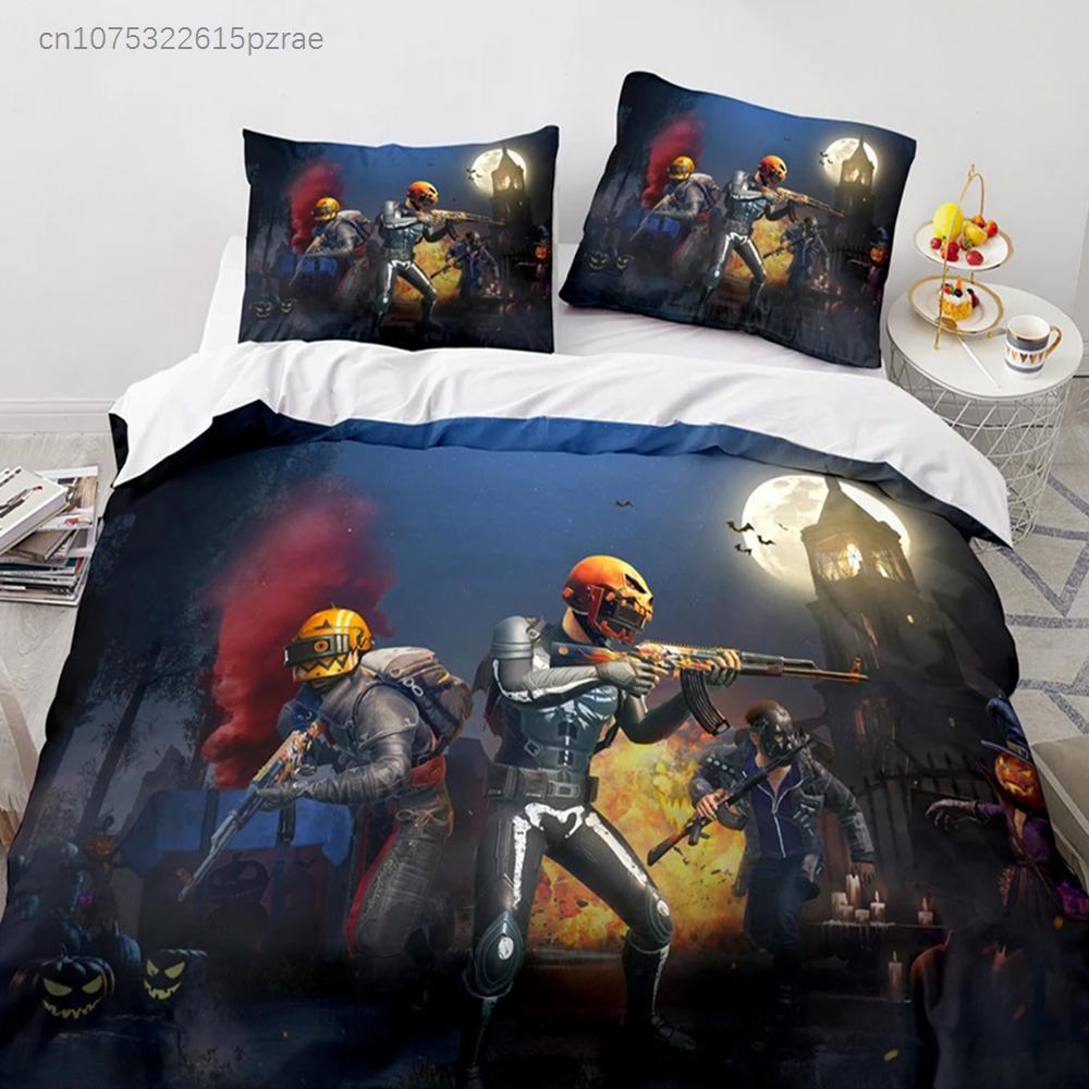 Постельное белье PUBG Односпальное Двуспальное Полный Размер Queen King Размер Игровое PUBG Набор для кровати Взрослый Детская спальня Комплекты с пододеяльником 3D Печать Мужчины Женщины 034