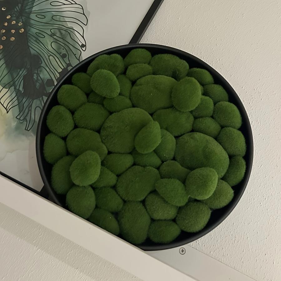 40 шт. искусственных шариков из мха, искусственная зелень из микрофибры, декоративные камни для домашнего декора, ваз и столов, украшений для кашпо, декора для вечеринок