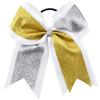 12 шт. 7-дюймовые блестящие большие банты для чирлидинга, бант-бабочка, эластичная повязка для волос, детские, для девочек, детские, аксессуары для волос, бутик