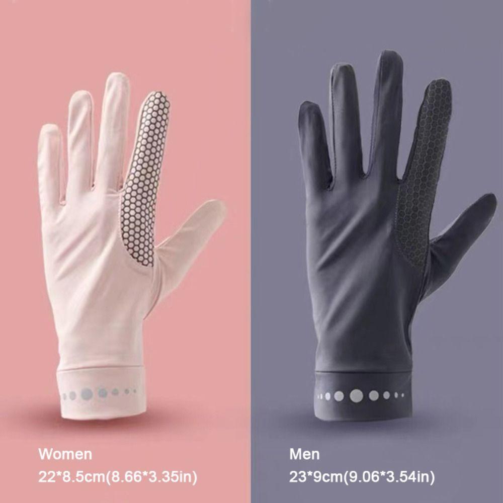 Thin Ice Silk Gloves Elastic Non Slip UV Protection Gloves Breathable Touch Screen Summer Sun Gloves Sports Cycling Driving