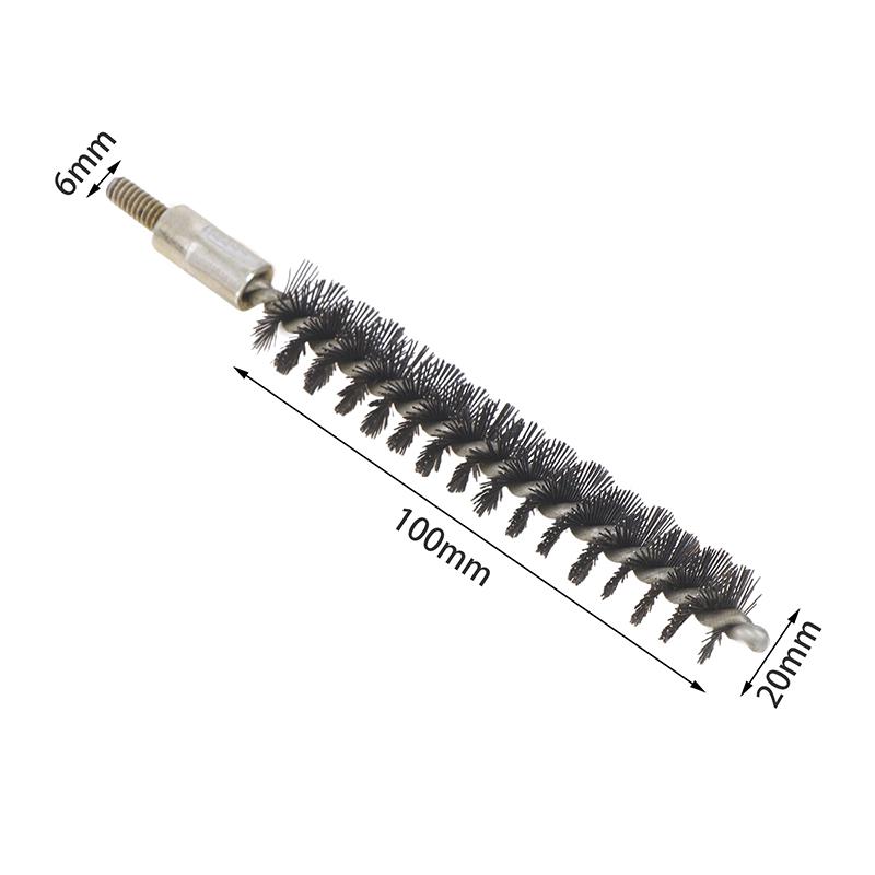 1 шт. Щетка для чистки дымохода, полировка труб, 10-50 мм, резьбовая проволочная щетка, металлическая ручка, щетка из нержавеющей стали