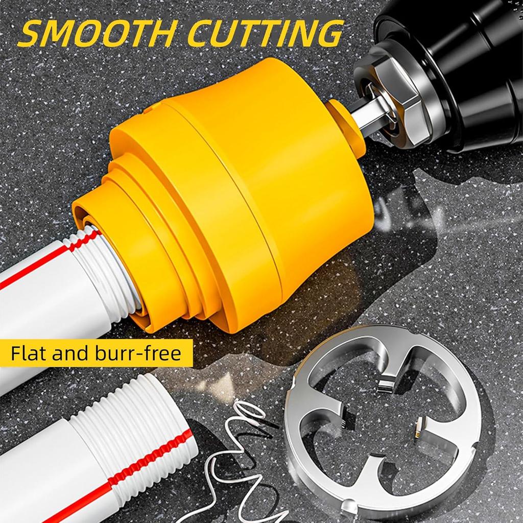 Набор клуппов для ПВХ труб 1/2", 3/4", 1", Набор клуппов для труб, совместимый с электродрелью, с различными размерами плашек