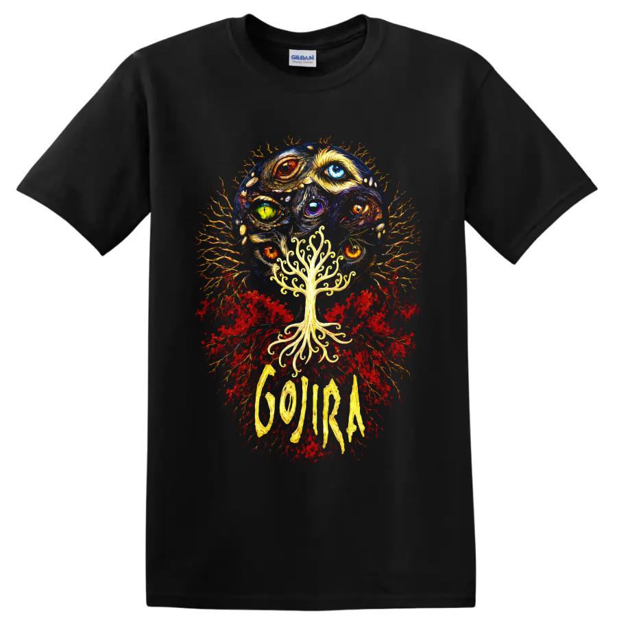 Футболка Gojira Космические Глаза Дерево Красный Синий Психоделическая Метал-группа Графический Арт Футболка