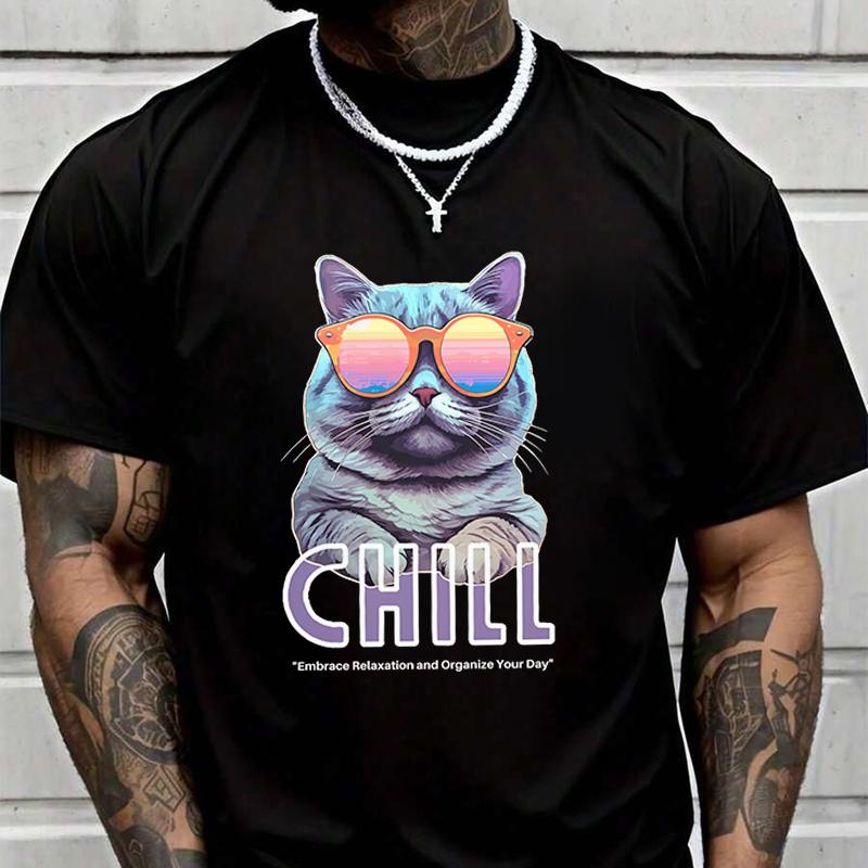 Embrace Relaxation And Organize Your Day Men's Casual Tshirts For Summer Short Sleeve Comforta