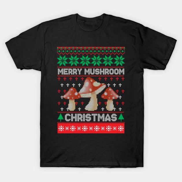 Merry Mushroom Christmas T Shirt For Birthday Funny Film Novelty Joking Present