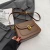 High Quality Ladies Crossbody Bag  New Retro Unique Lock Design Compartment PU Underarm Bag Fashion Elegant Shoulder Bags