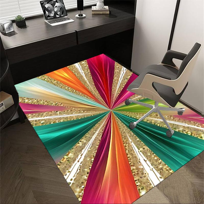 1 шт. абстрактный цветной очень большой нескользящий ковер для пола, офис, семья, студия, ковер для большой площади, ковер для помещений, яркий акцентный элемент
