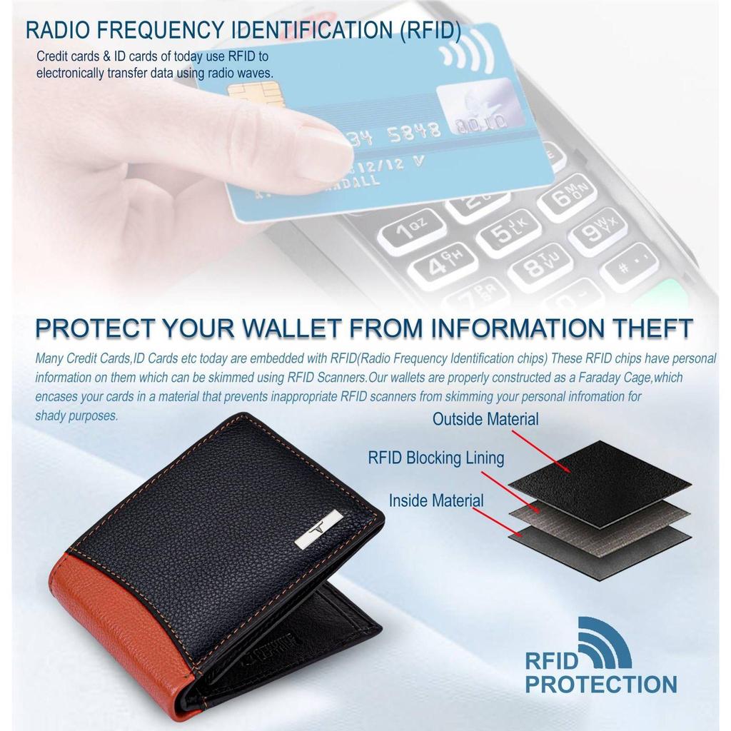 Men Genuine Leather Wallet (8 Card Slots) New