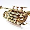 Vintage Gold Brass Horn Bugle Trumpet with 3 Valve Trumpet Signal