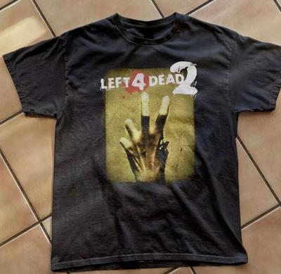 Left 4 Dead 2 Классическая графика черный цвет Футболка унисекс мужчины женщины