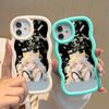 Cute Girl Pattern Phone Cover for iPhone 11 12 13 14 15 Pro Max 6 6S 7 8 Plus Xs Wave Edge Shockproof Protective Rubber Case