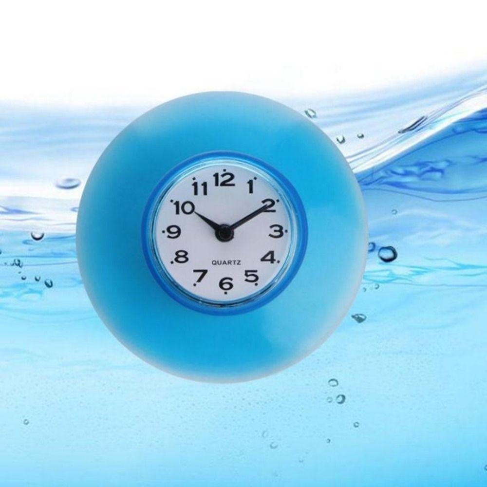 Waterproof Bathroom Suction Cup Clock Anti-Fog Mirror Sucker Clock Shower Wall Clocks Living Room