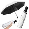 Featured Wide Folding Sun or Rain UV Automatic Storage Pouch Wind Water White [Magazine Parasol] Umbrella, Parasol, Protection, One-touch