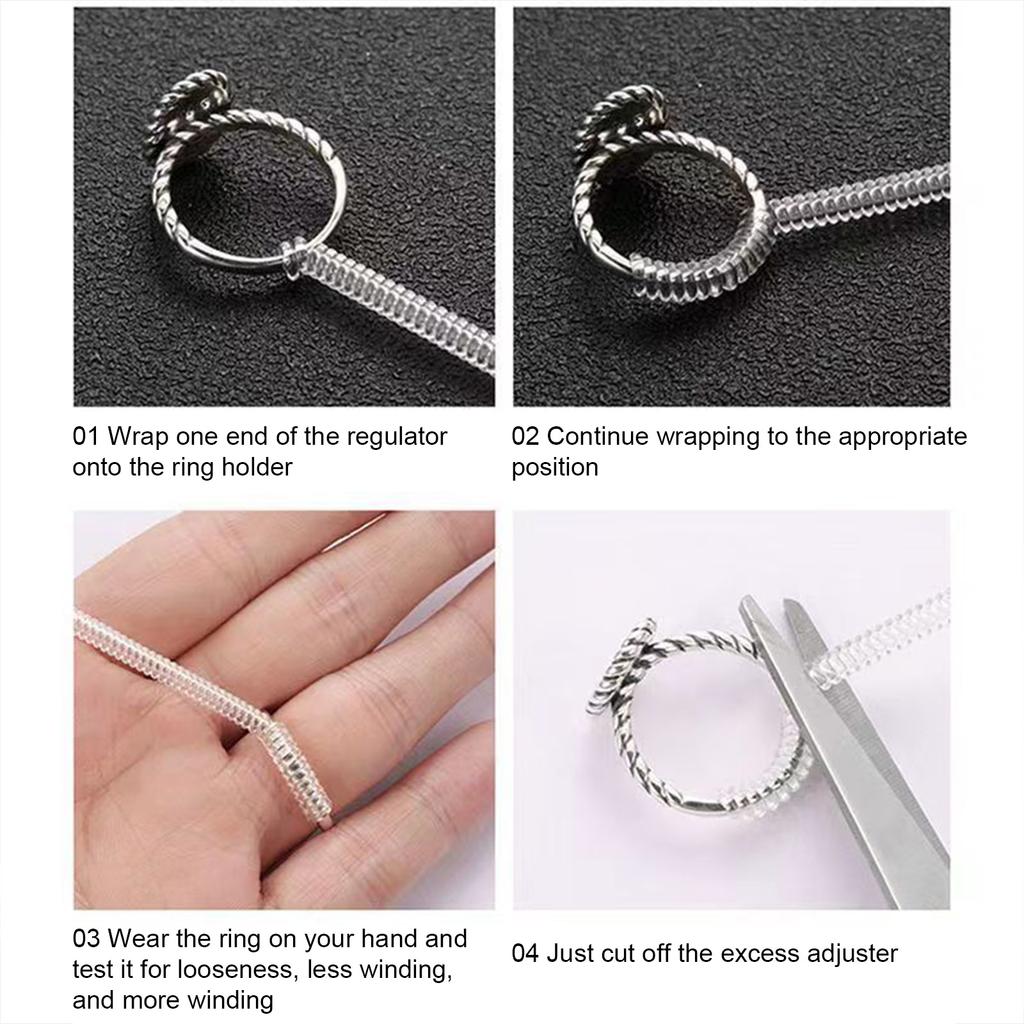 Набор из 5 регулируемых колец, аксессуаров, регуляторов размера колец, приспособлений для изменения размера на каждый день и в особых случаях
