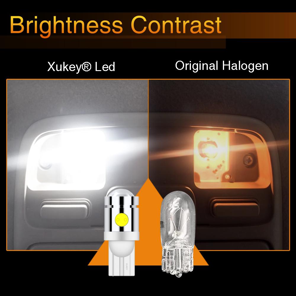 Xukey Car T10 Светодиодные клиновые лампы 501 168 W5W Подсветка номерного знака Боковая лампа для чтения