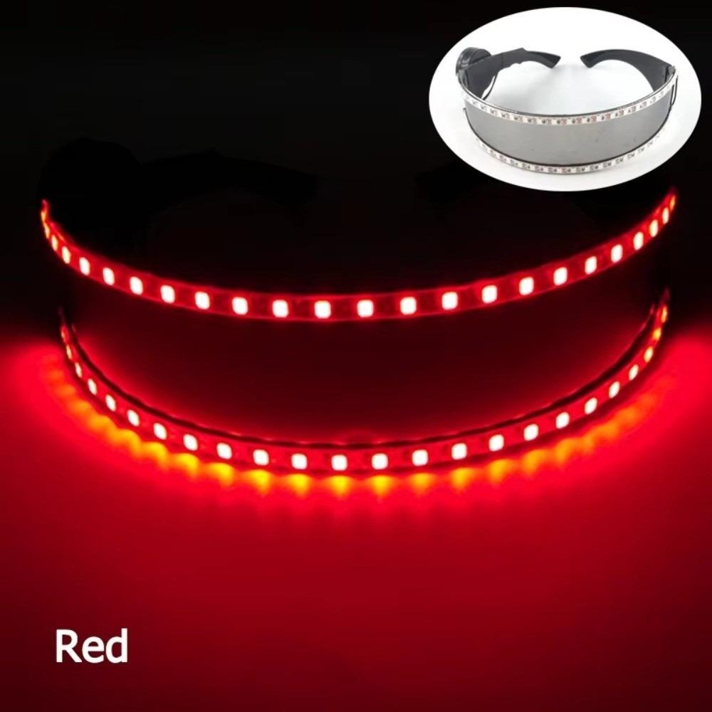 Flashing Lights Light Up Glasses Cyberpunk Style Luminous Eyewear EDM Music Show