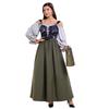 European & American Retro Renaissance Lace-Up Robe Dress Costume