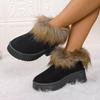 Fashion Winter 2026 New Style Round Head Women Snow Boots with Warm and Comfortable Non-slip Suede Wool Thick Soled Female Cotton Boots