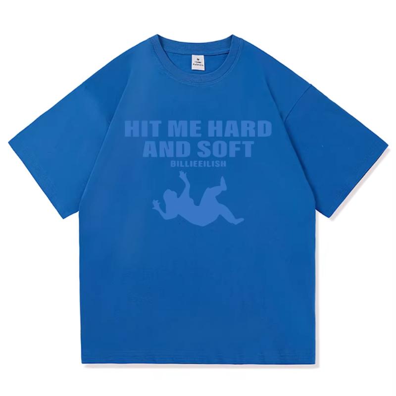 Билли Айлиш Hit Me Hard and Soft The Tour Live in 3D Футболка 2026 Лето Новая Унисекс Женская Хлопковая Оверсайз Футболка Y2K